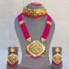 Bani Long Necklace Set Pink