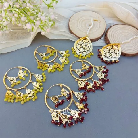 Bani Punjabi Earring with Tikka Set of 2