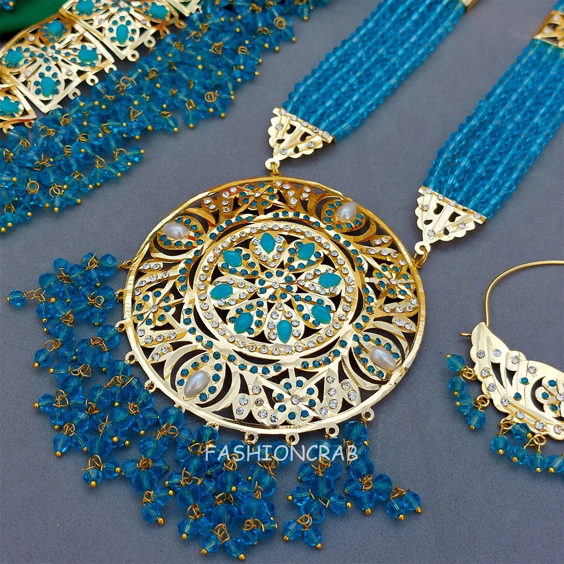 Bridal Jewellery Set Blue
