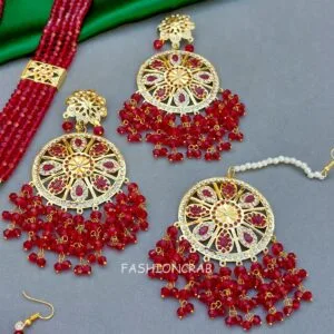 Bridal Jewellery Set Maroon