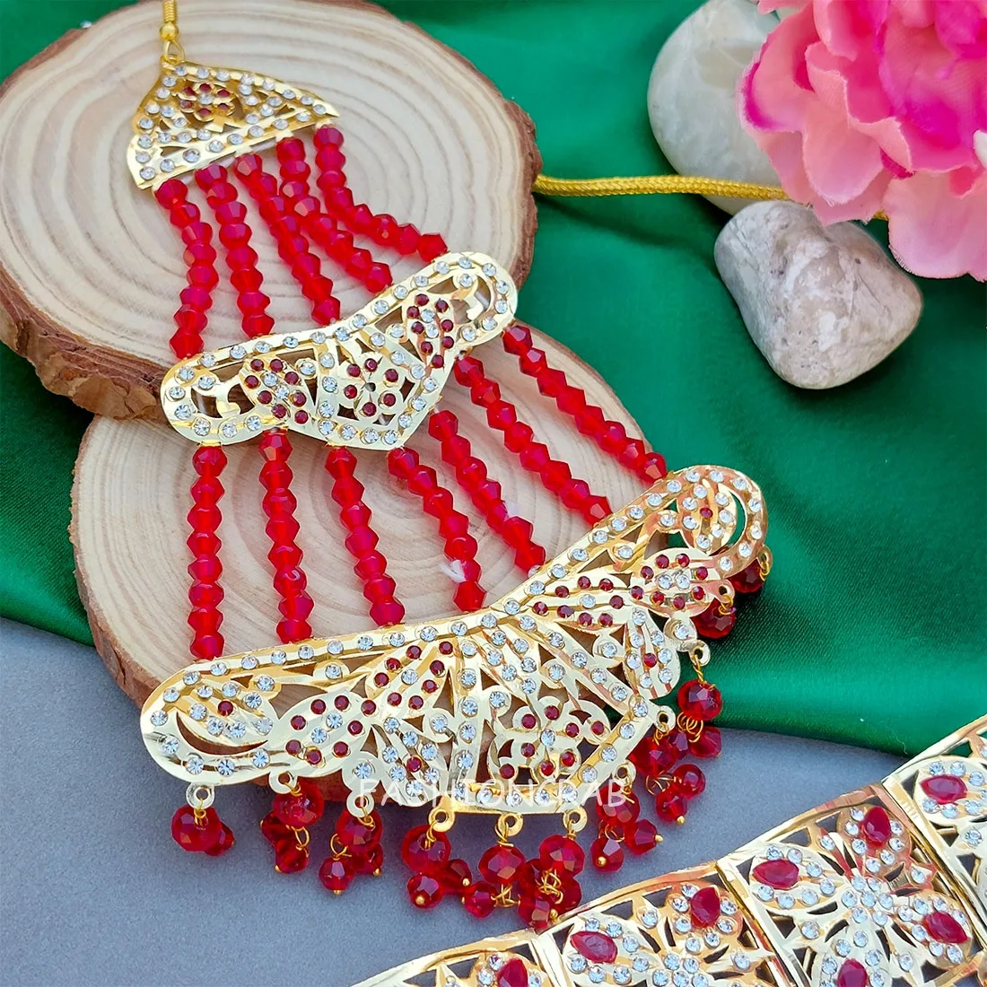Bridal Jewellery Set Maroon