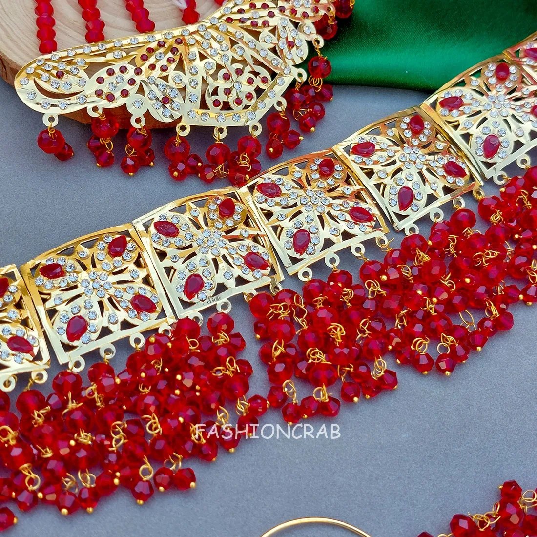 Bridal Jewellery Set Maroon