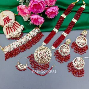 Bridal Jewellery Set Maroon