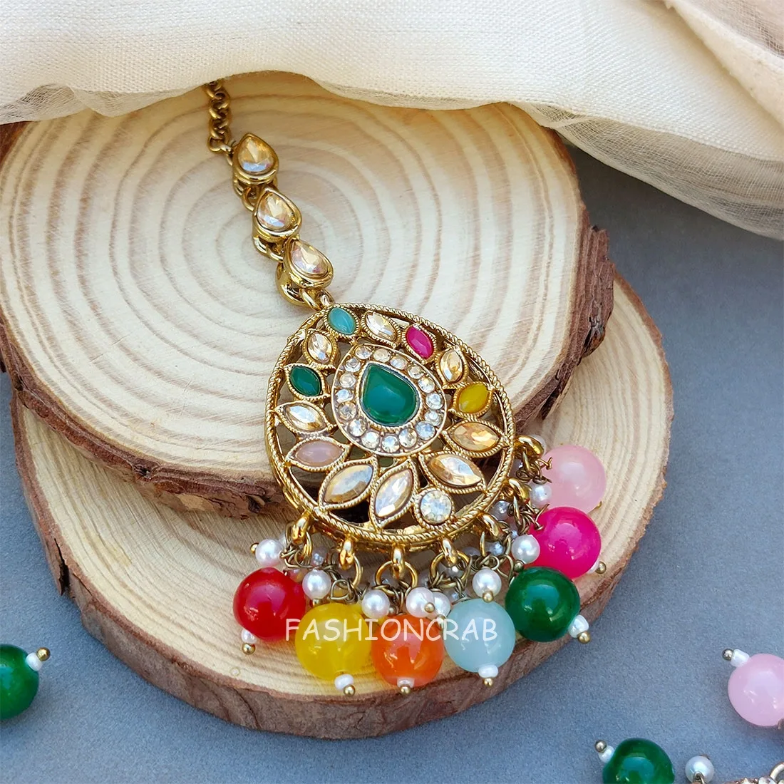Gul Multicolor Earrings with Tikka