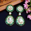 Inaya Kundan Earrings - Green