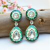 Inaya Kundan Earrings - Green-07 Inaya Kundan Earrings - Green