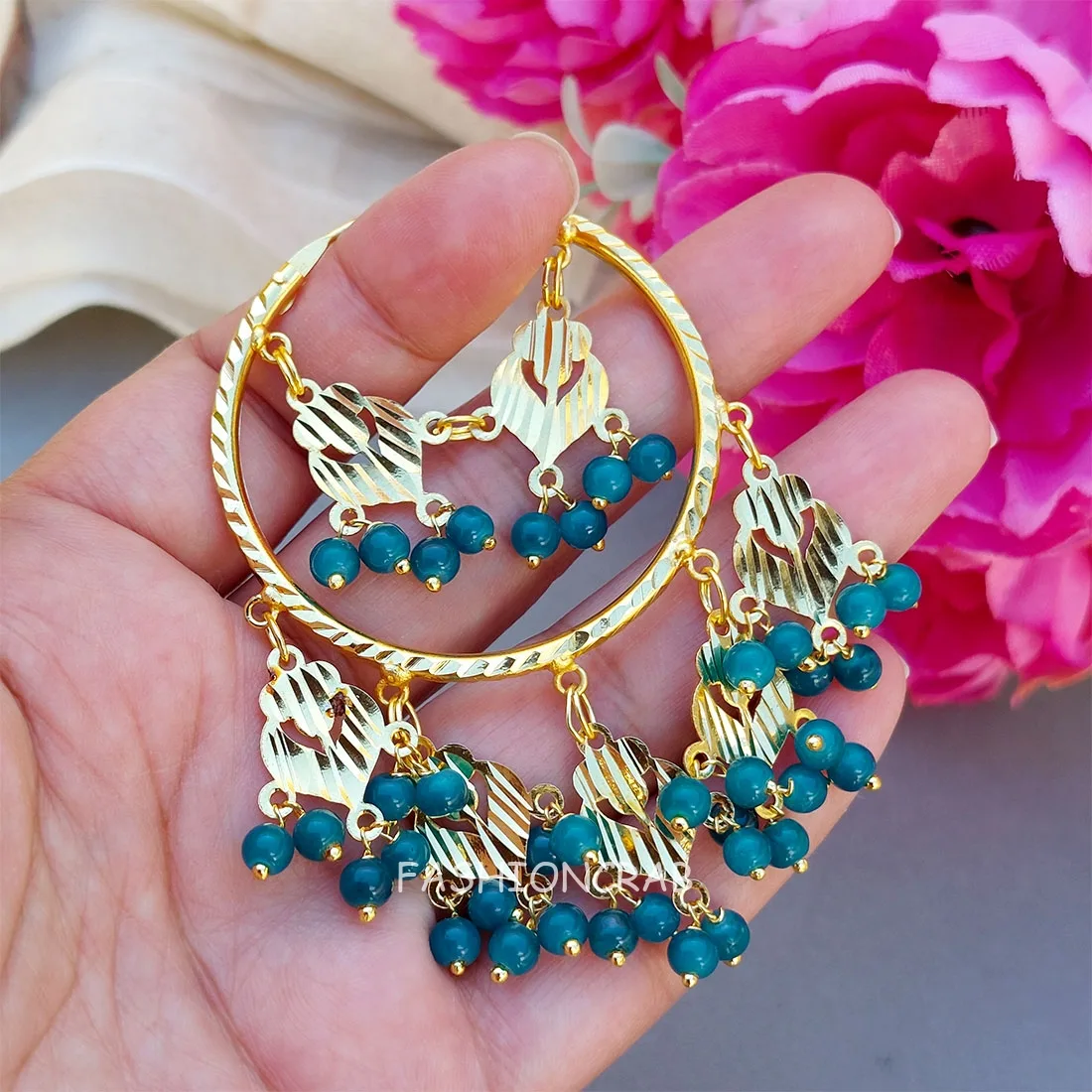 Jasleen Punjabi Earring with Tikka Set of 2