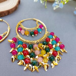Jia Punjabi Bali Earrings Multicolor