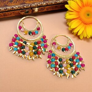 Jia Punjabi Bali Earrings Multicolor