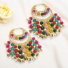 Jia Punjabi Bali Earrings Multicolor-07 Jia Punjabi Bali Earrings Multicolor