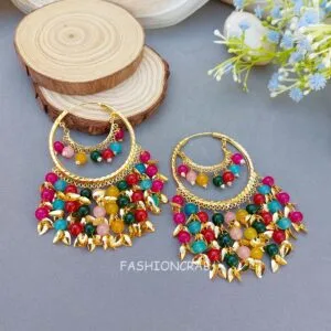 Jia Punjabi Bali Earrings Multicolor