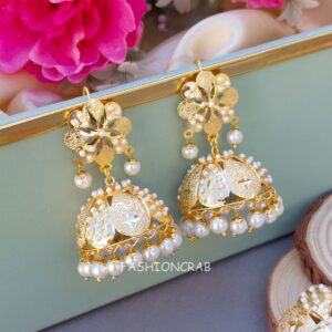 Jividha Jadau Earrings White