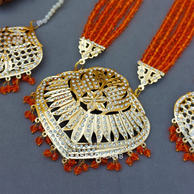 Katrina Long Necklace Orange