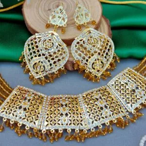 Mannat Jadau Jewellery Golden Yellow
