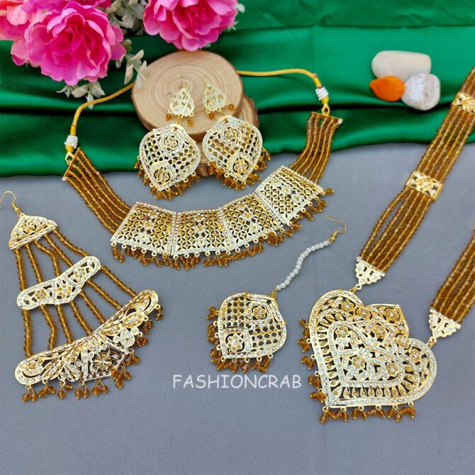 Mannat Jadau Jewellery Golden Yellow