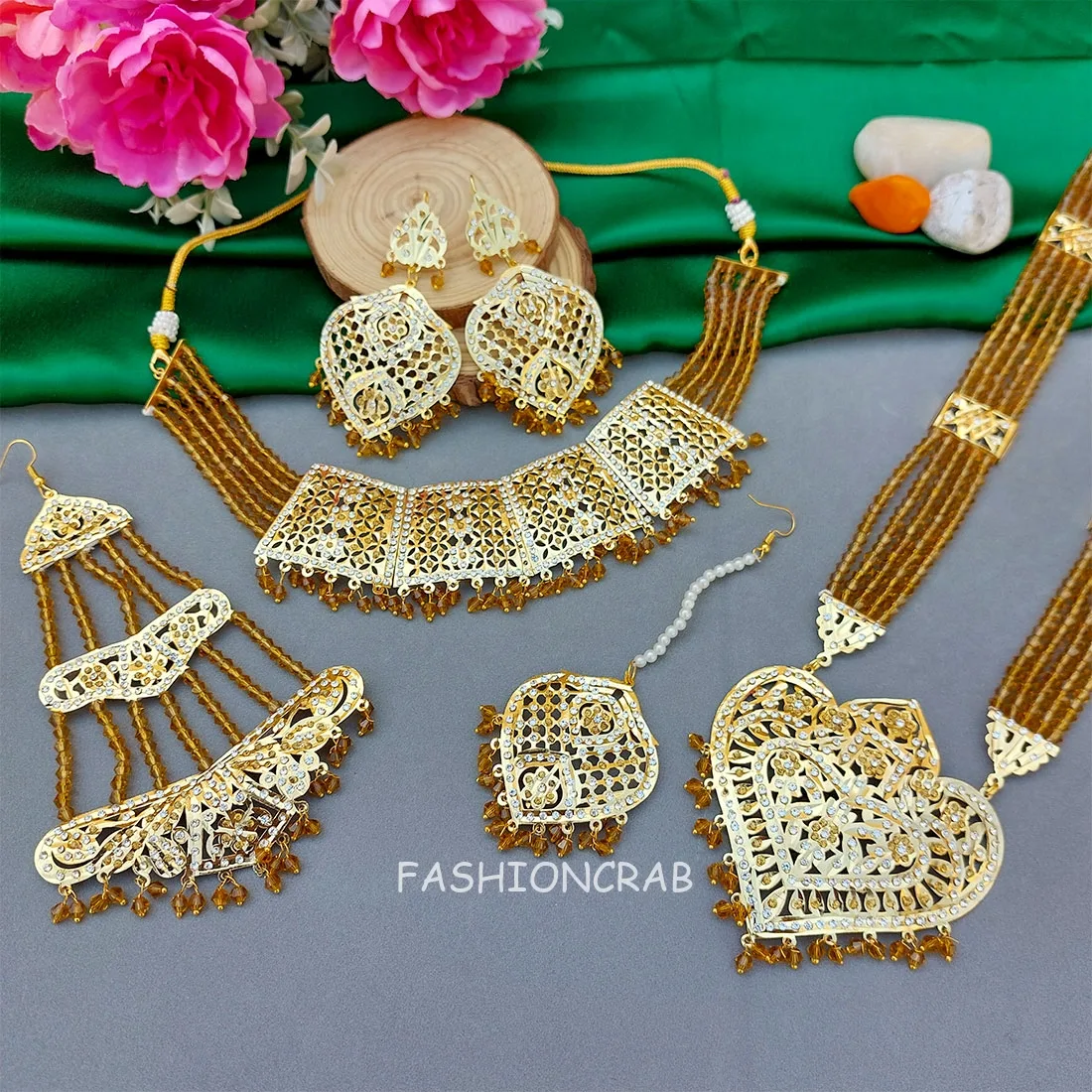 Mannat Jadau Jewellery Golden Yellow