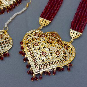 Mannat Jadau Jewellery Maroon