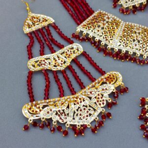 Mannat Jadau Jewellery Maroon