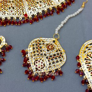 Mannat Jadau Jewellery Maroon