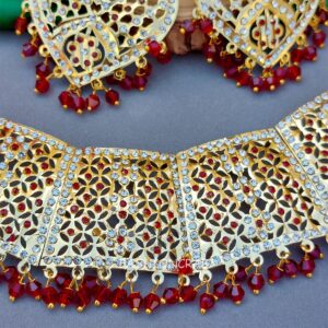 Mannat Jadau Jewellery Maroon