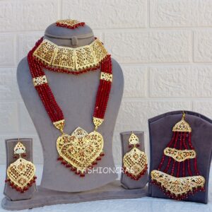 Mannat Jadau Jewellery Maroon