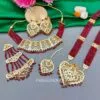 Mannat Jadau Jewellery Maroon