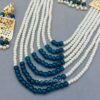 Moti Mala Necklace Blue 01 Moti Mala Necklace Blue