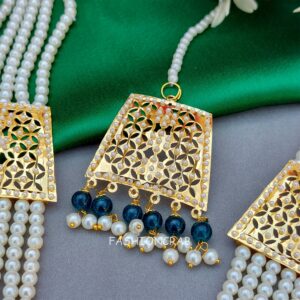 Moti Mala Necklace Blue