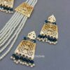 Moti Mala Necklace Blue 03 Moti Mala Necklace Blue