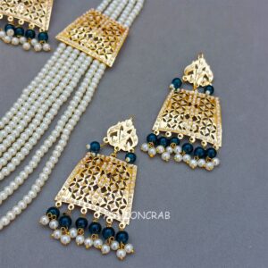 Moti Mala Necklace Blue