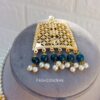 Moti Mala Necklace Blue 06 Moti Mala Necklace Blue