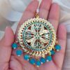 Noor Jadau Earrings Blue 04 Noor Jadau Earrings Blue