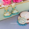 Noor Jadau Earrings Blue