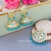 Noor Jadau Earrings Blue