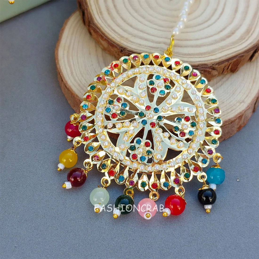 Noor Jadau Earrings Multicolor