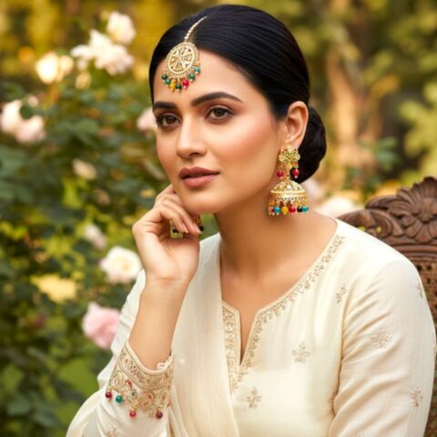 Noor Jadau Earrings Multicolor