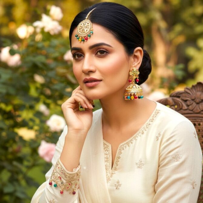 Noor Jadau Earrings Multicolor-05 Noor Jadau Earrings Multicolor