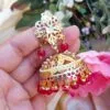 Noor Jadau Earrings Pink 03 Noor Jadau Earrings Pink