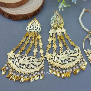 Pipal Patti Earrings with Tikka