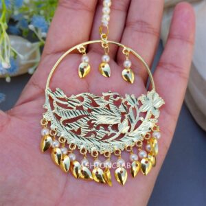 Pipal Patti Earrings with Tikka