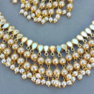 Punjabi Pearl Necklace Champagne