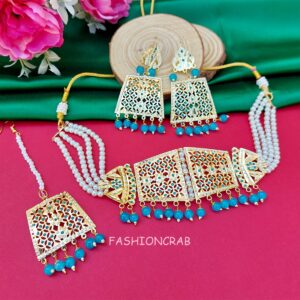 Rehana Jadau Jewellery Blue