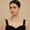 Riddhi Pink AD Necklace Set
