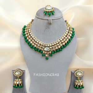 Sakshi Green Kundan Necklace