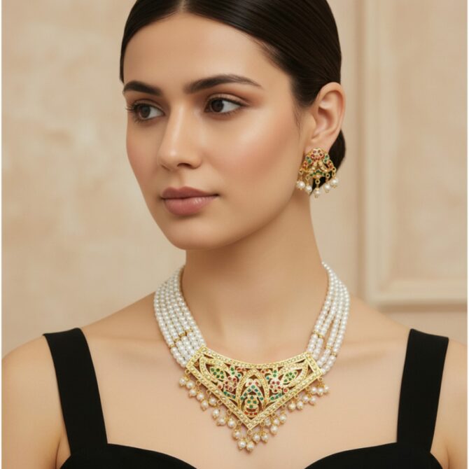 Simi Jadau Set Multicolor-08 Simi Jadau Set Multicolor