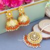Sitara Traditional Jhumka Orange 01 Sitara Traditional Jhumka Orange