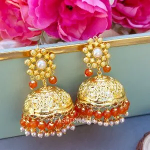 Sitara Traditional Jhumka Orange