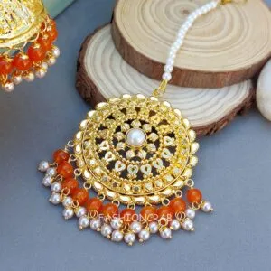 Sitara Traditional Jhumka Orange