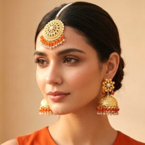 Sitara Traditional Jhumka Orange
