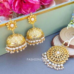 Sitara Traditional Jhumka White